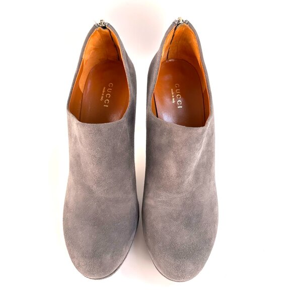 Authentic GUCCI Grey Suede Bamboo Tassel Booties - Size 8.5 - Picture 3 of 13